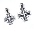 Sterling Silver Classic Oxidized Jerusalem Cross Pendant